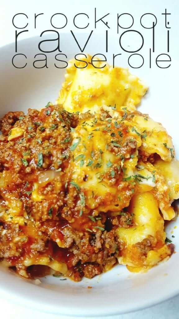 crockpot ravioli casserole recipe