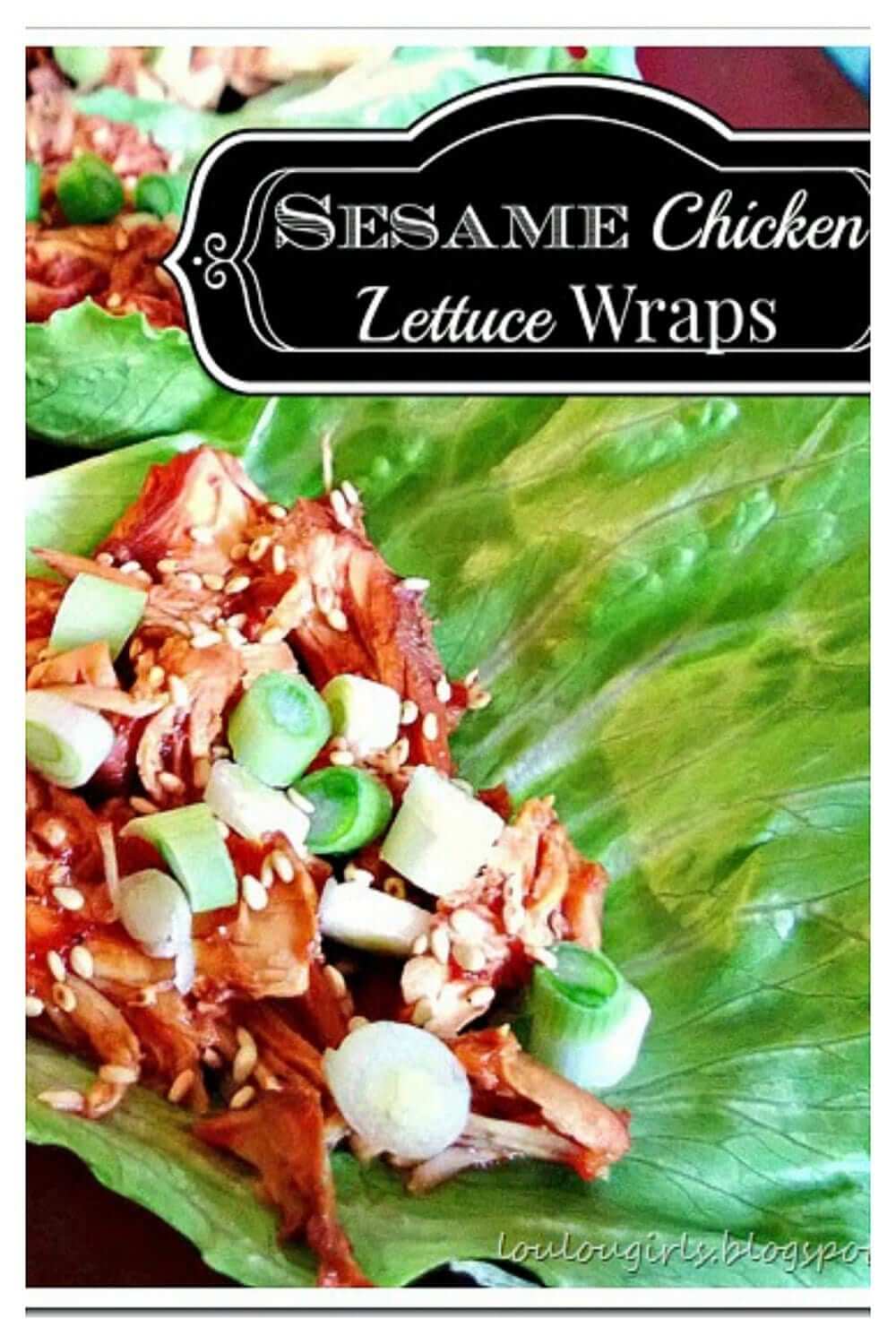 Healthy Sesame Chicken Lettuce Wraps