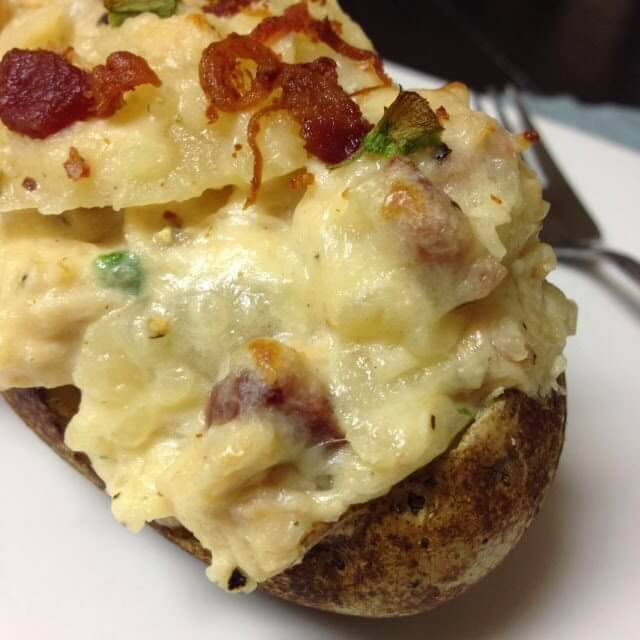 Twice Baked Chicken Cordon Bleu Potatoes