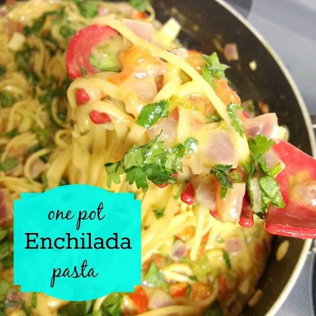 One Pot Veggie Enchilada Pasta