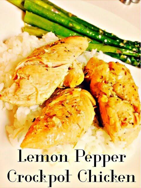 Lemon Pepper Crockpot Chicken