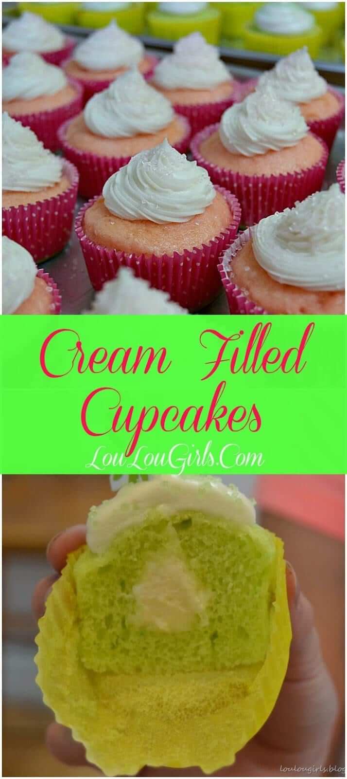Cream Filled Cupcakes Recipe - Lou Lou Girls