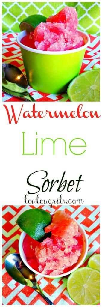 Watermelon Lime Sorbet