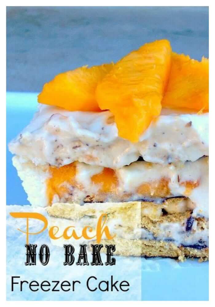Peach No Bake Freezer Cake