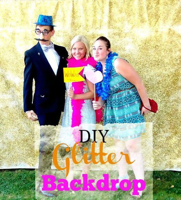 DIY Glitter Backdrop