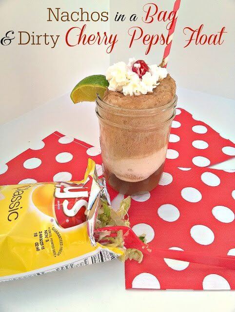 Nachos in a Bag and a Dirty Cherry Pepsi Float on the Side