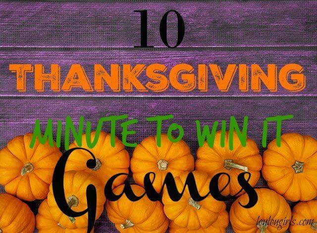 10 Thanksgiving Minute to Win It Games
