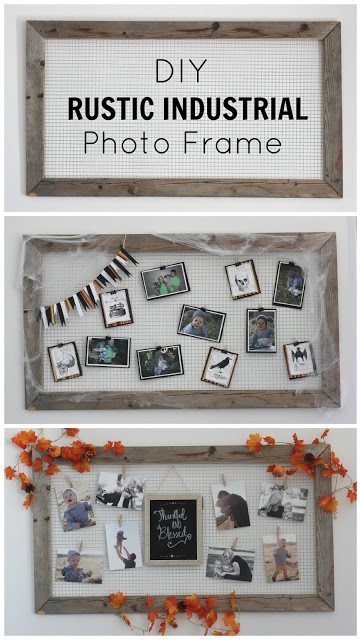 DIY Rustic Industrial Photo Frame