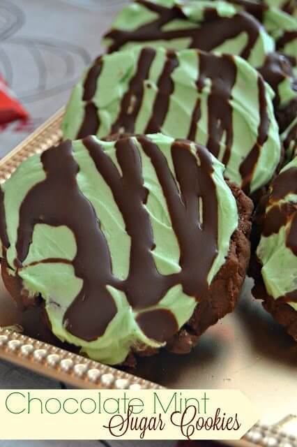 Chocolate Mint Sugar Cookies