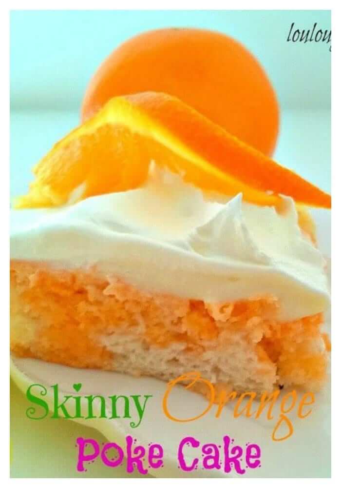 Low Calorie Orange Poke Cake