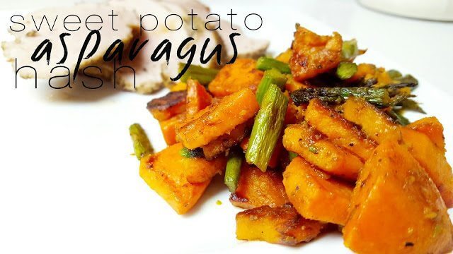 Sweet Potato Asparagus Hash