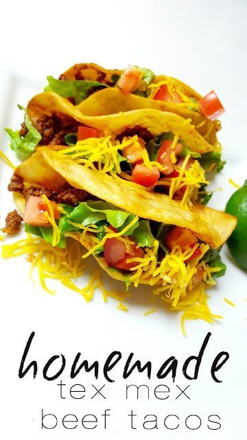 Homemade Tex Mex Beef Tacos