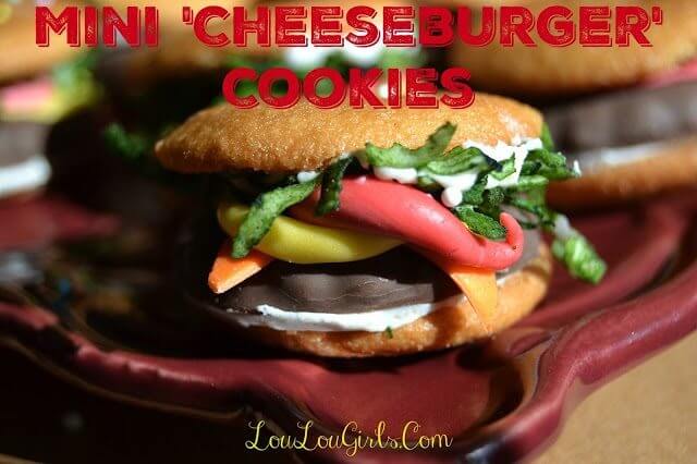 Mini Cheeseburger Cookies fun for April Fools