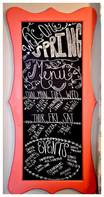 Spring chalkboard idea