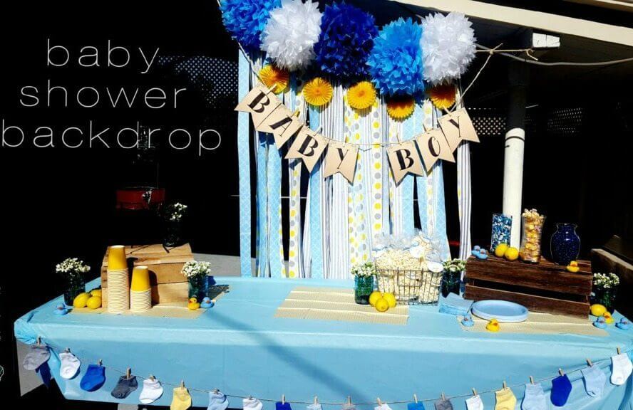 Baby Shower Backdrop and Ideas