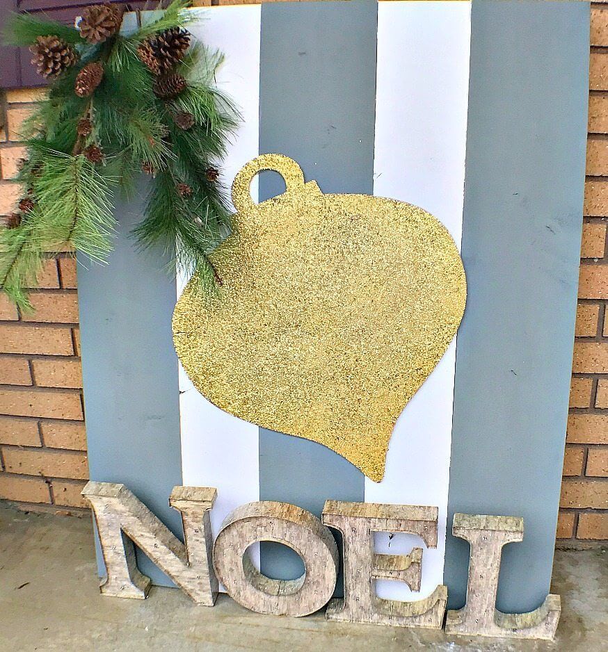 DIY Holiday Ornament Sign