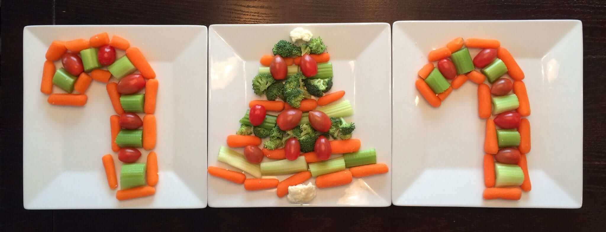 Christmas Themed Veggie Trays