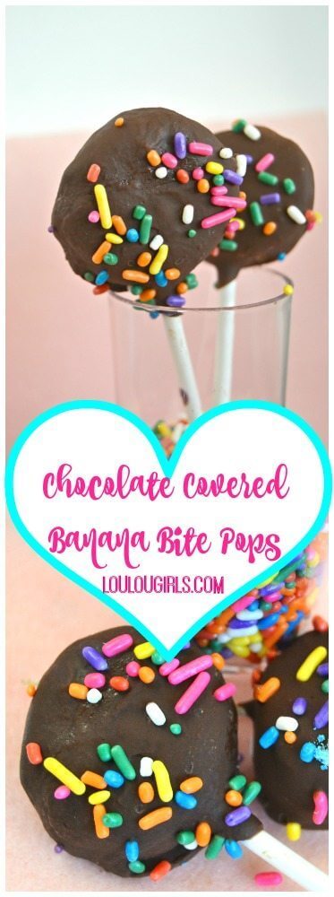 Frozen Chocolate Banana Bite Pops