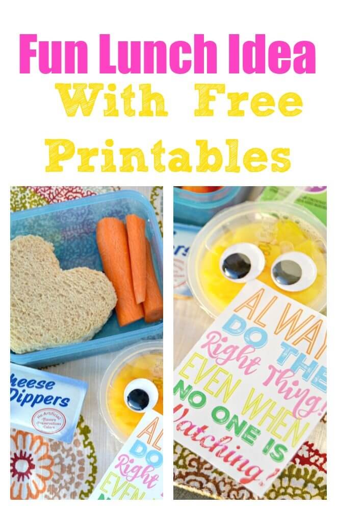 Fun Home Lunch Idea with Free Printables