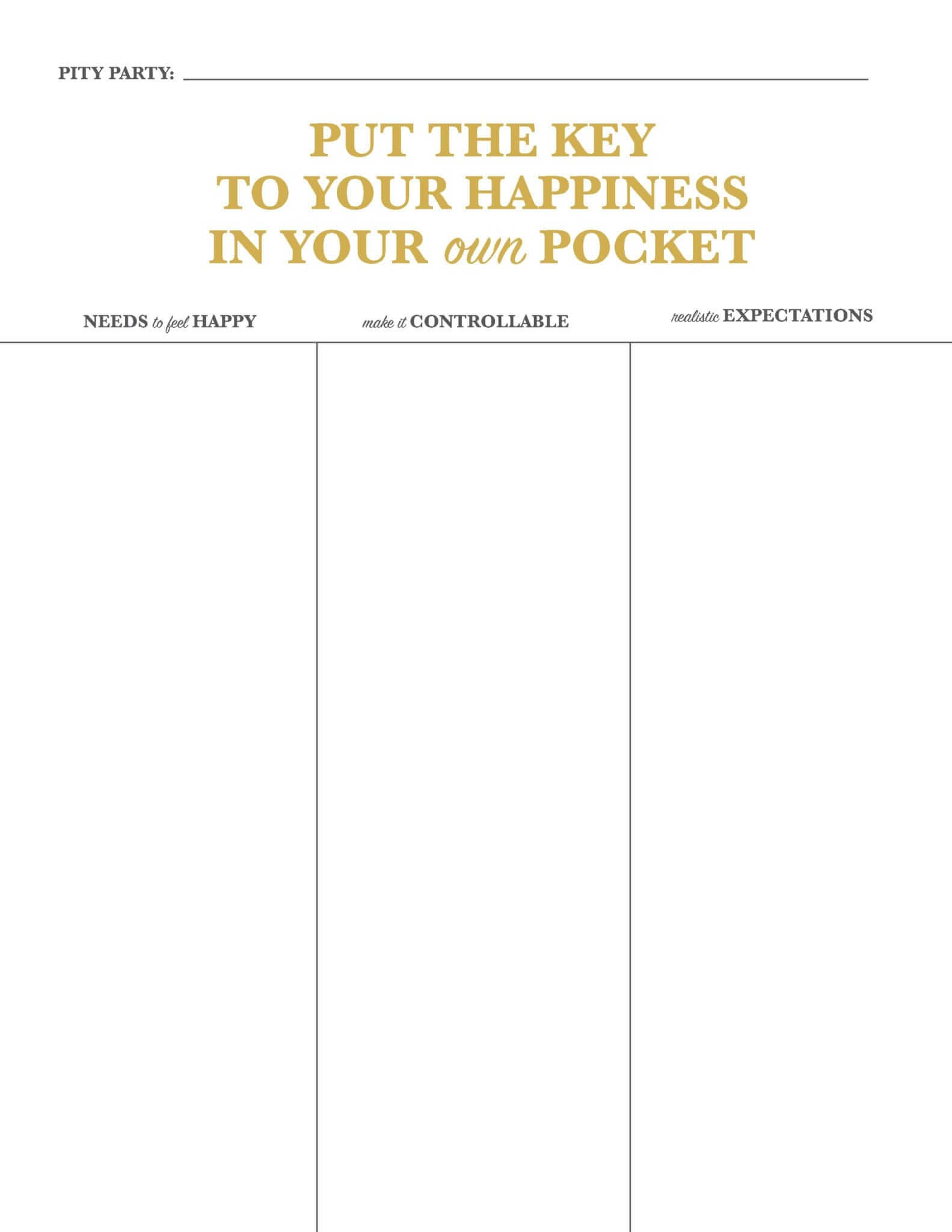 How To Own Your Happiness Free Printable