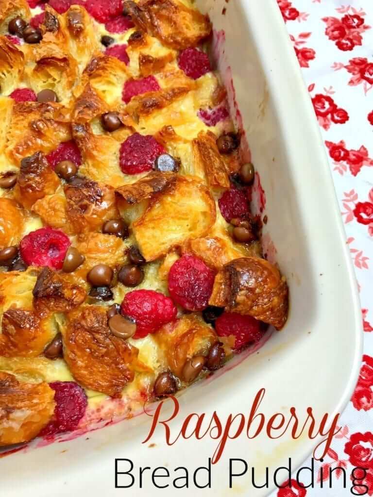 Raspberry Bread Pudding