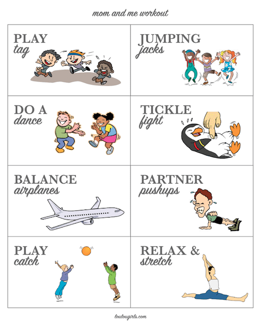 mom and me workout free printable