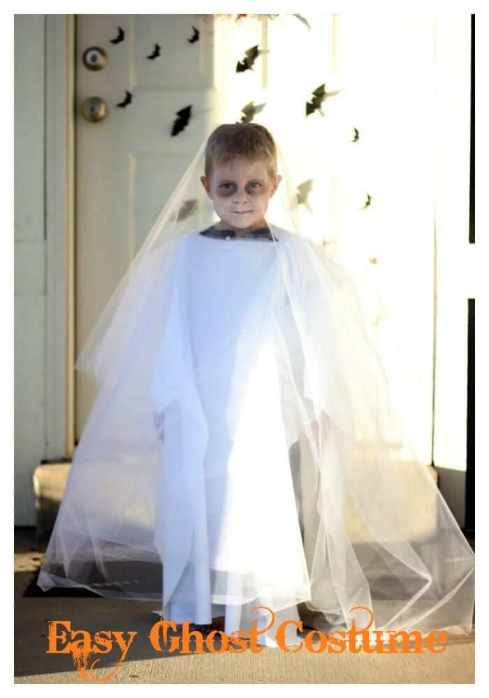 Easy Ghost Costume tutorial for Halloween - Lou Lou Girls