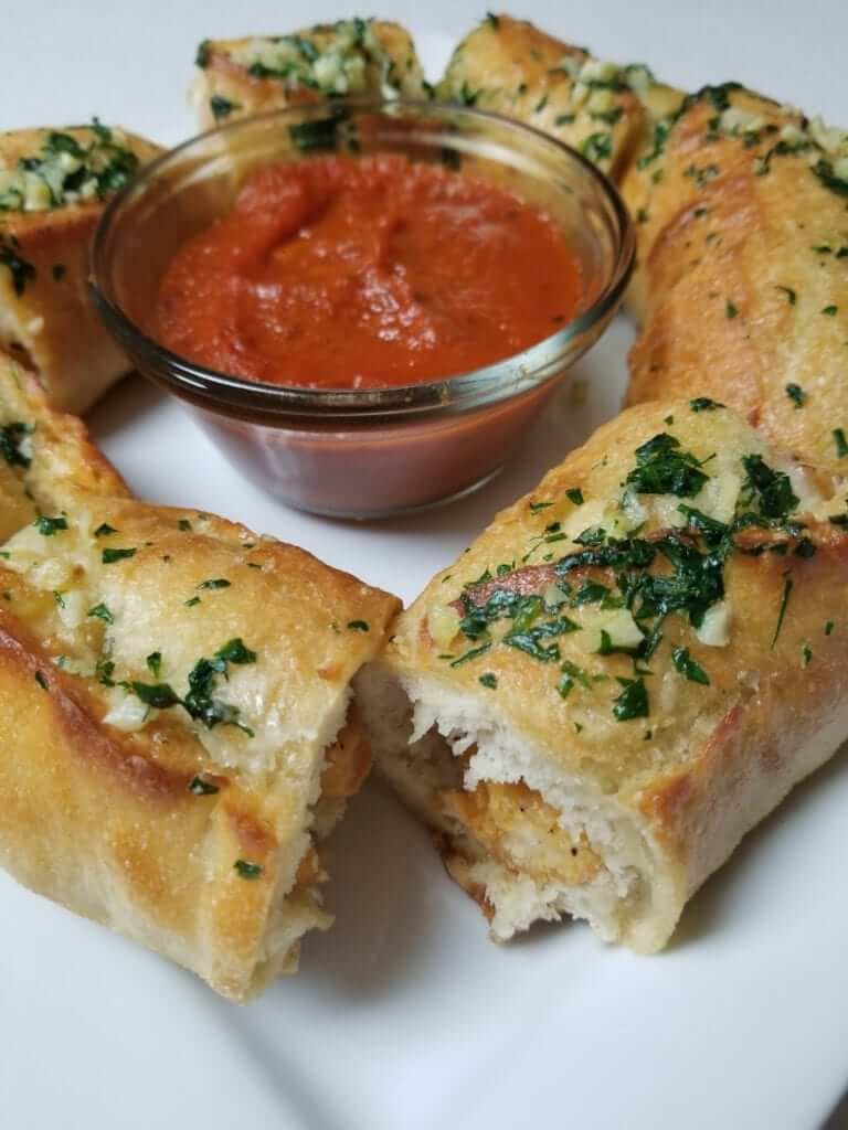 Yummy Chicken Stuffed Garlic Bread - Lou Lou Girls