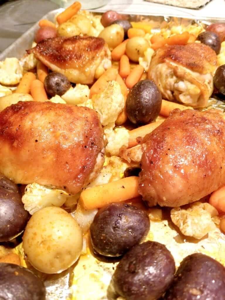 One Pan Brown Sugar and Barbecue Chicken