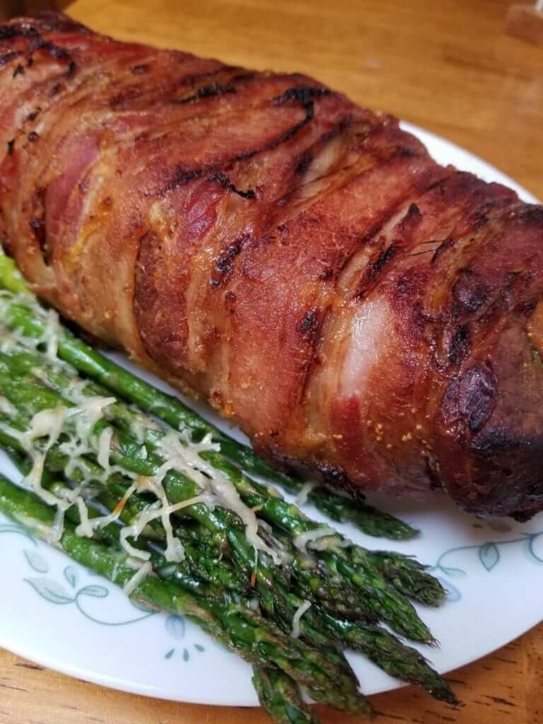 Crockpot Bacon Wrapped Pork Tenderloin