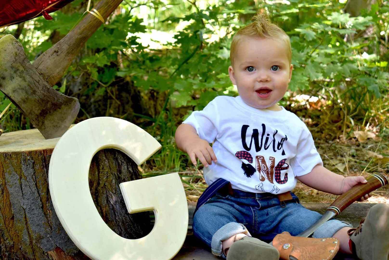 One Year Old Lumberjack Birthday Party - Lou Lou Girls