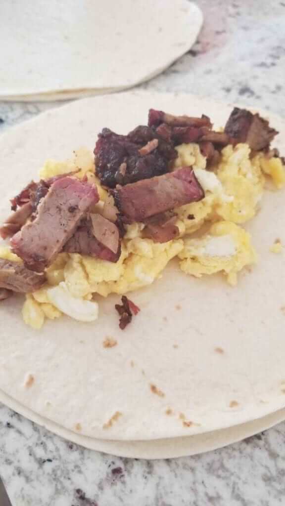 Brisket Breakfast Burritos