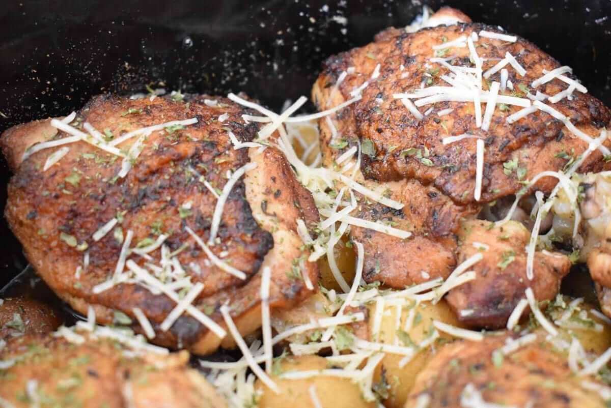 Slow Cooker Parmesan Chicken and Potatoes
