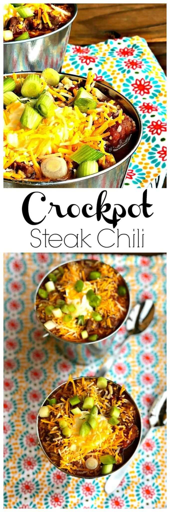 Easy Crockpot Steak Chili