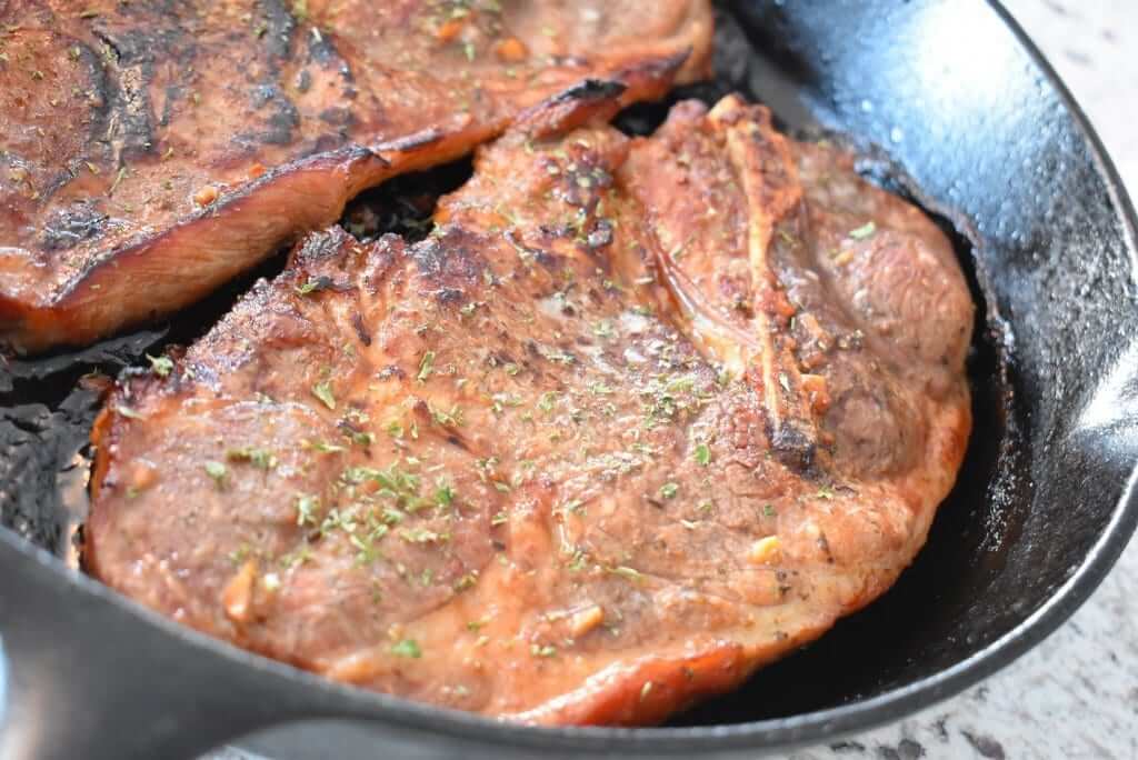 Honey Garlic Baked Pork Steaks