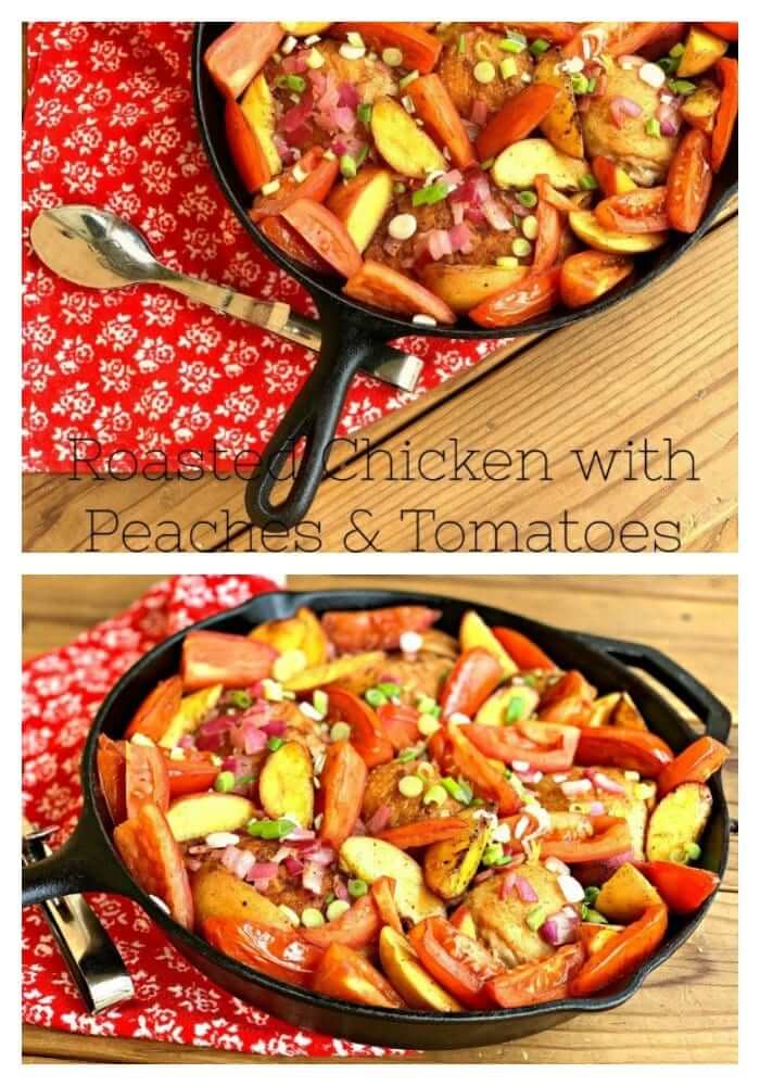 Roasted Chicken with Peaches
