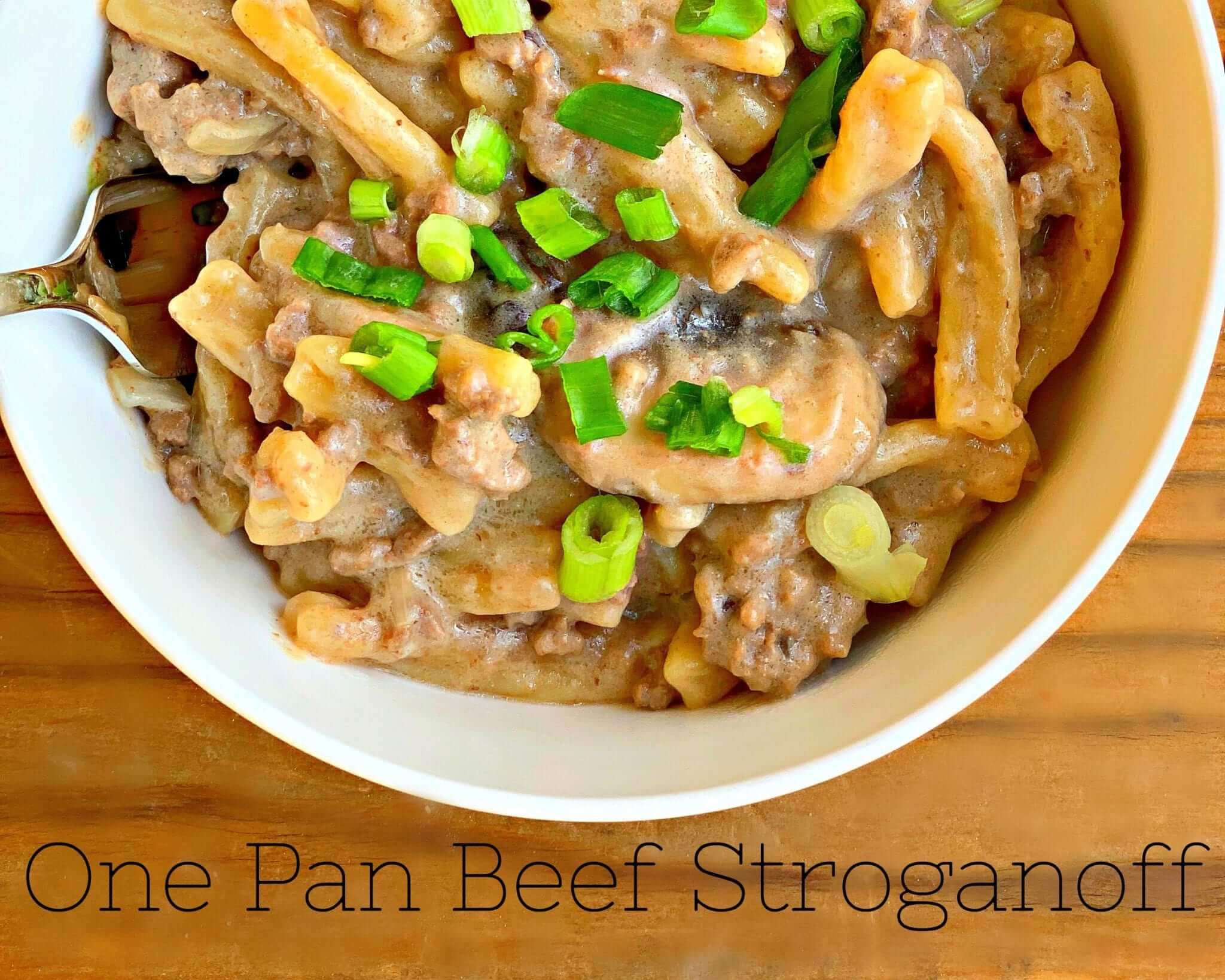 One Pan Beef Stroganoff