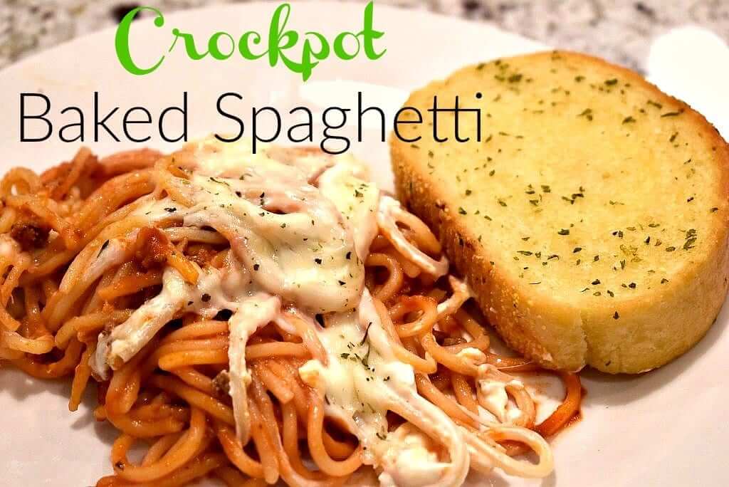 Crockpot Baked Spaghetti