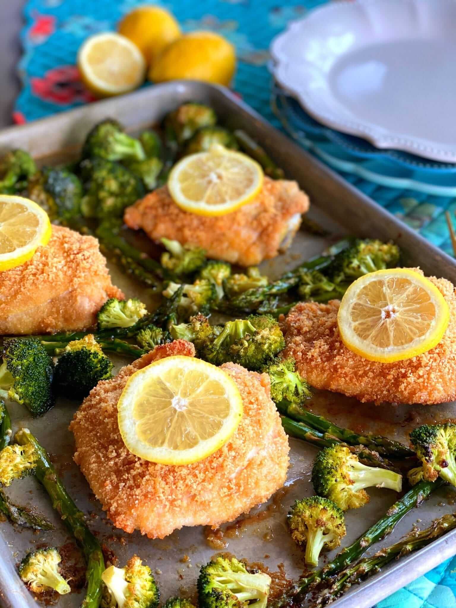 Sheet Pan Parmesan Lemon Chicken Keto Style