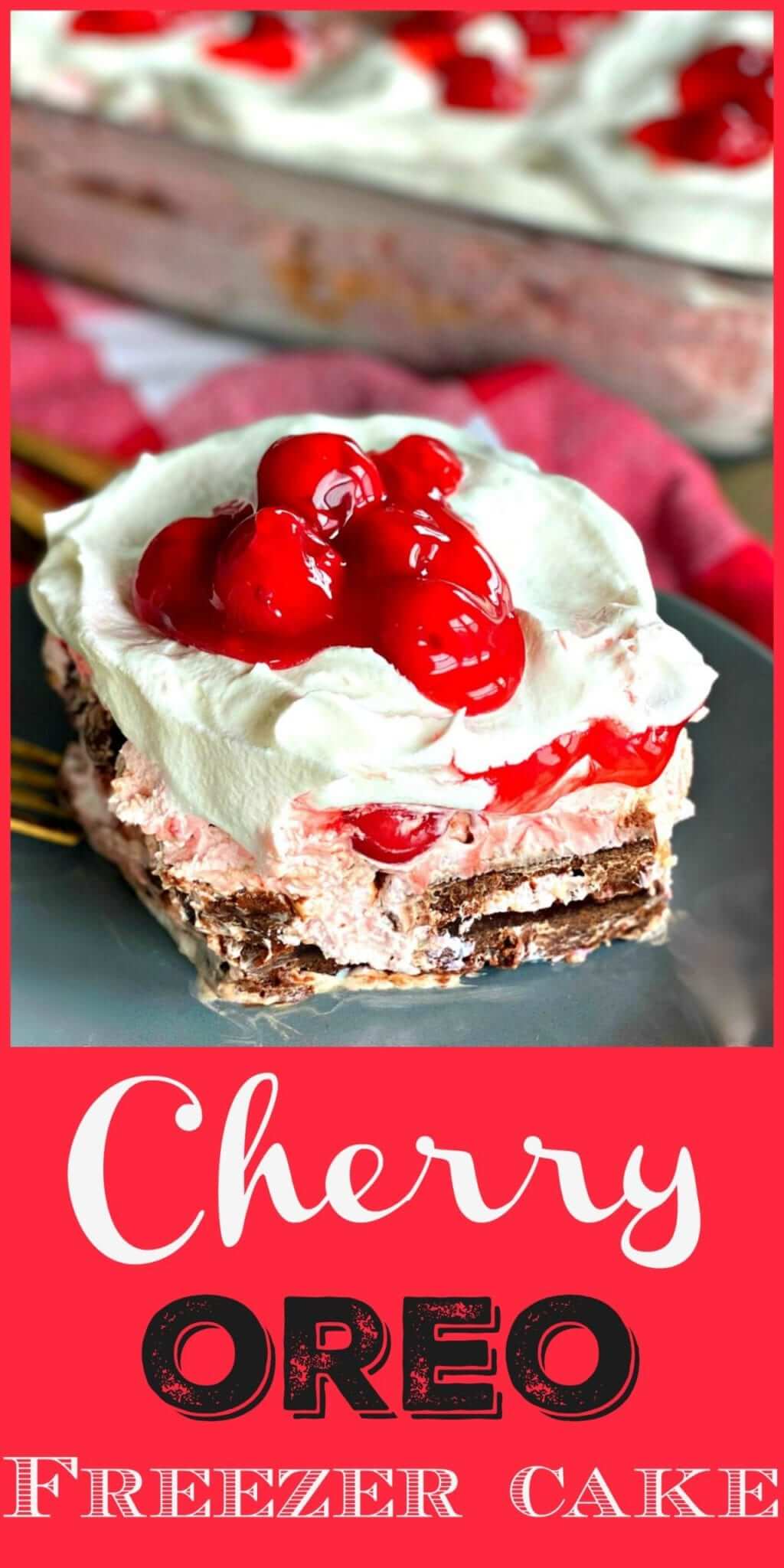 Cherry Oreo Freezer Cake