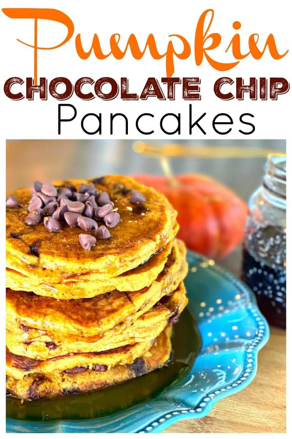 Pumpkin Chocolate Chip Pancakes