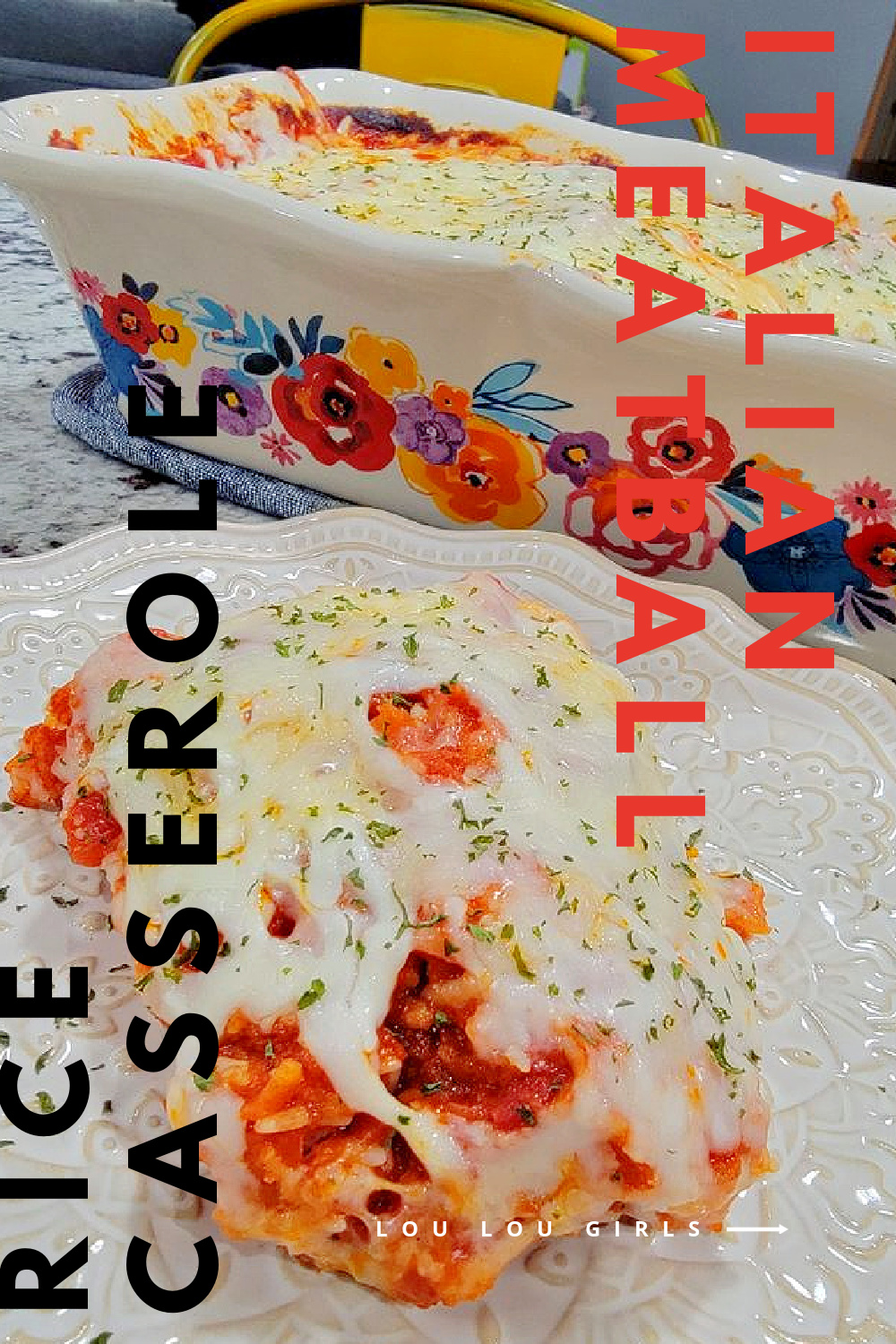 Italian Meatball Rice Casserole