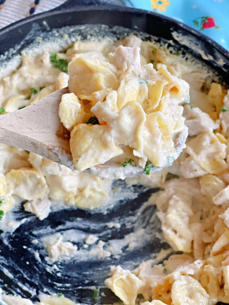 Skillet Chicken Tortellini Alfredo