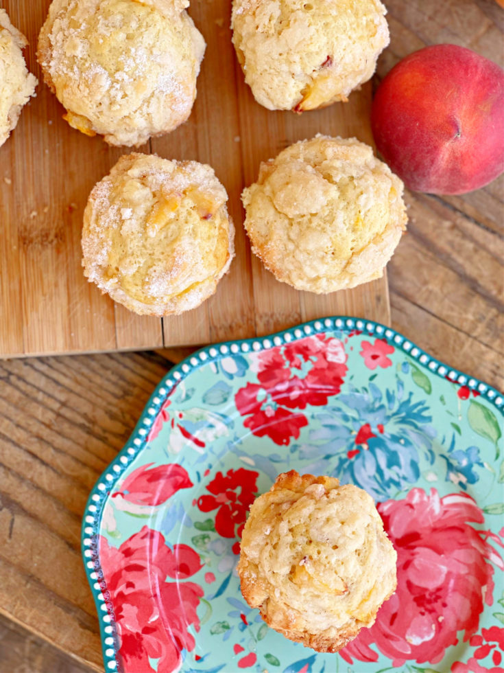 Peach Cobbler Muffins