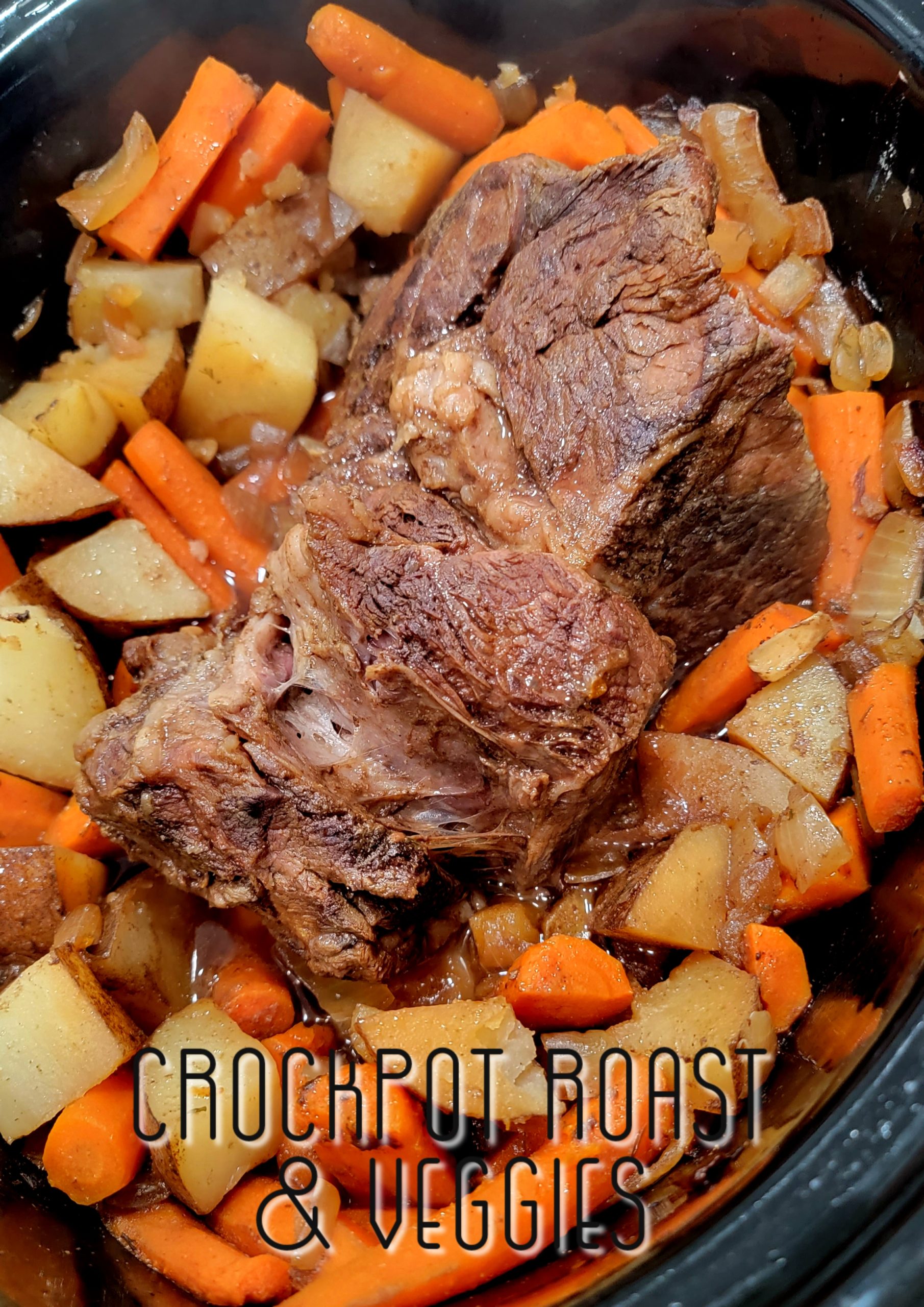 Crockpot Roast and Veggies #crockpotroast #roastrecipe #slowcooker #easyrecipe #onepotmeal