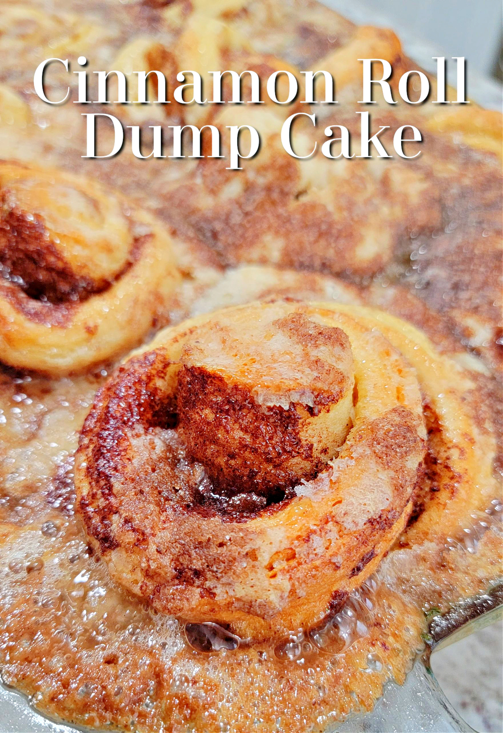 Cinnamon Roll Dump Cake #dumpcake #cakerecipe #onepandessert #easyrecipe #delish
