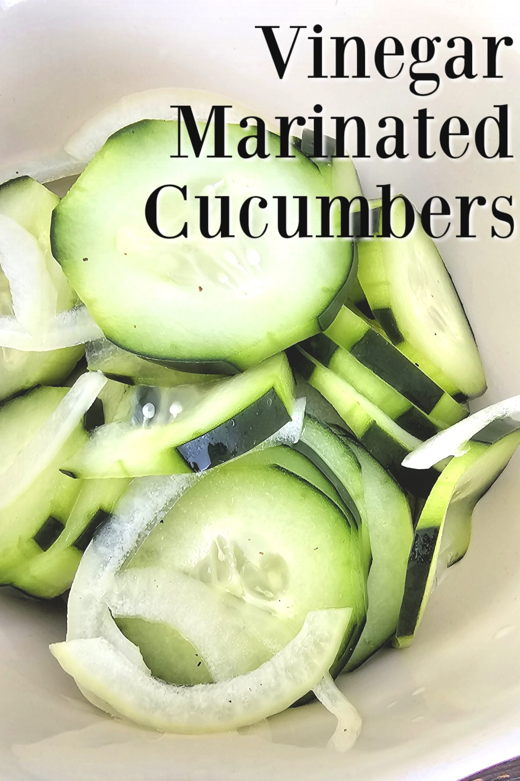 Vinegar Marinated Cucumbers