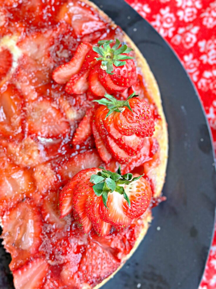 Skillet Strawberry Upside Down Cake