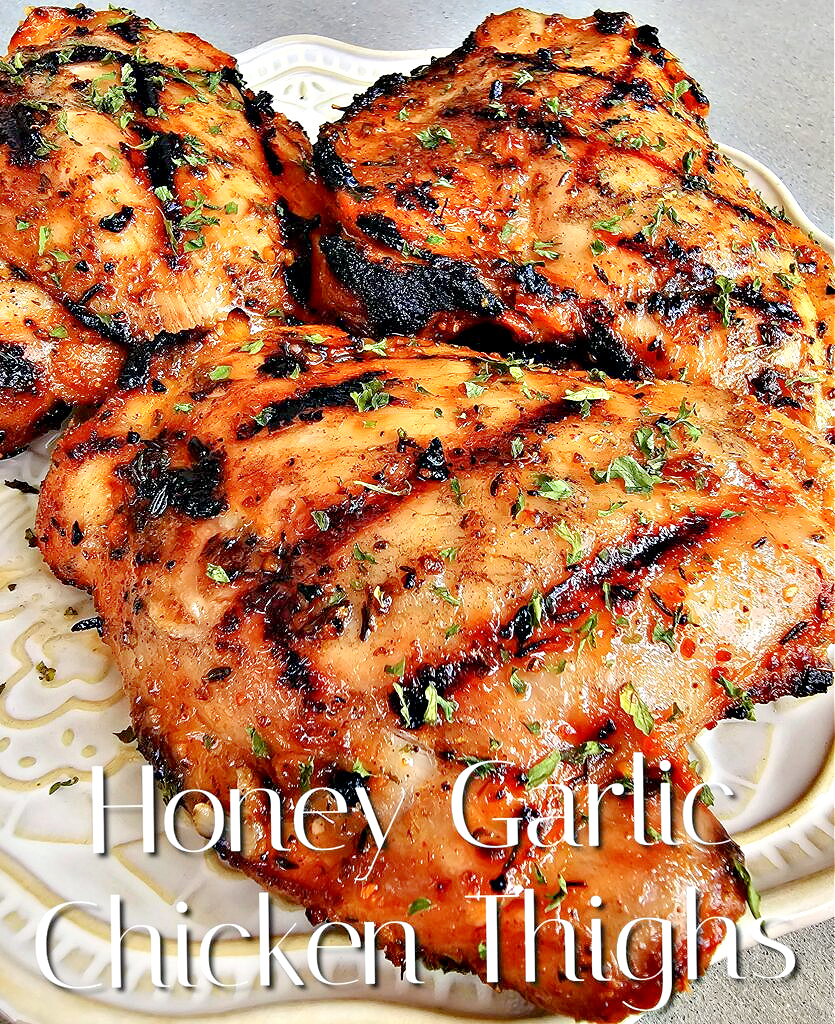 Honey Garlic Chicken Thighs #chicken #honey #garlic #chickenthighs #easyrecipe #dinner