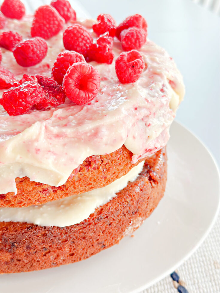 White Chocolate Raspberry Cake